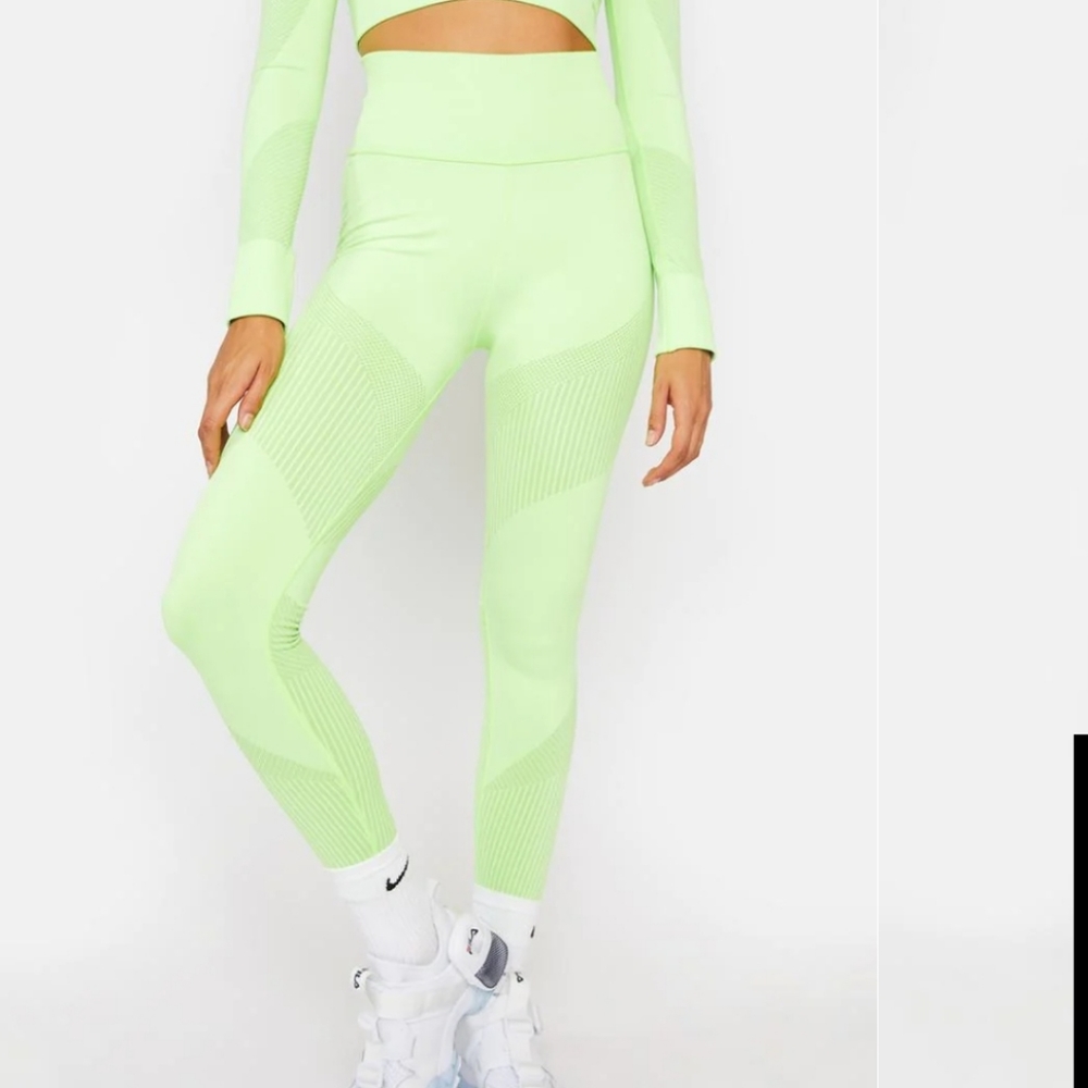 Puma Neon Green Workout Leggings XS NWOT